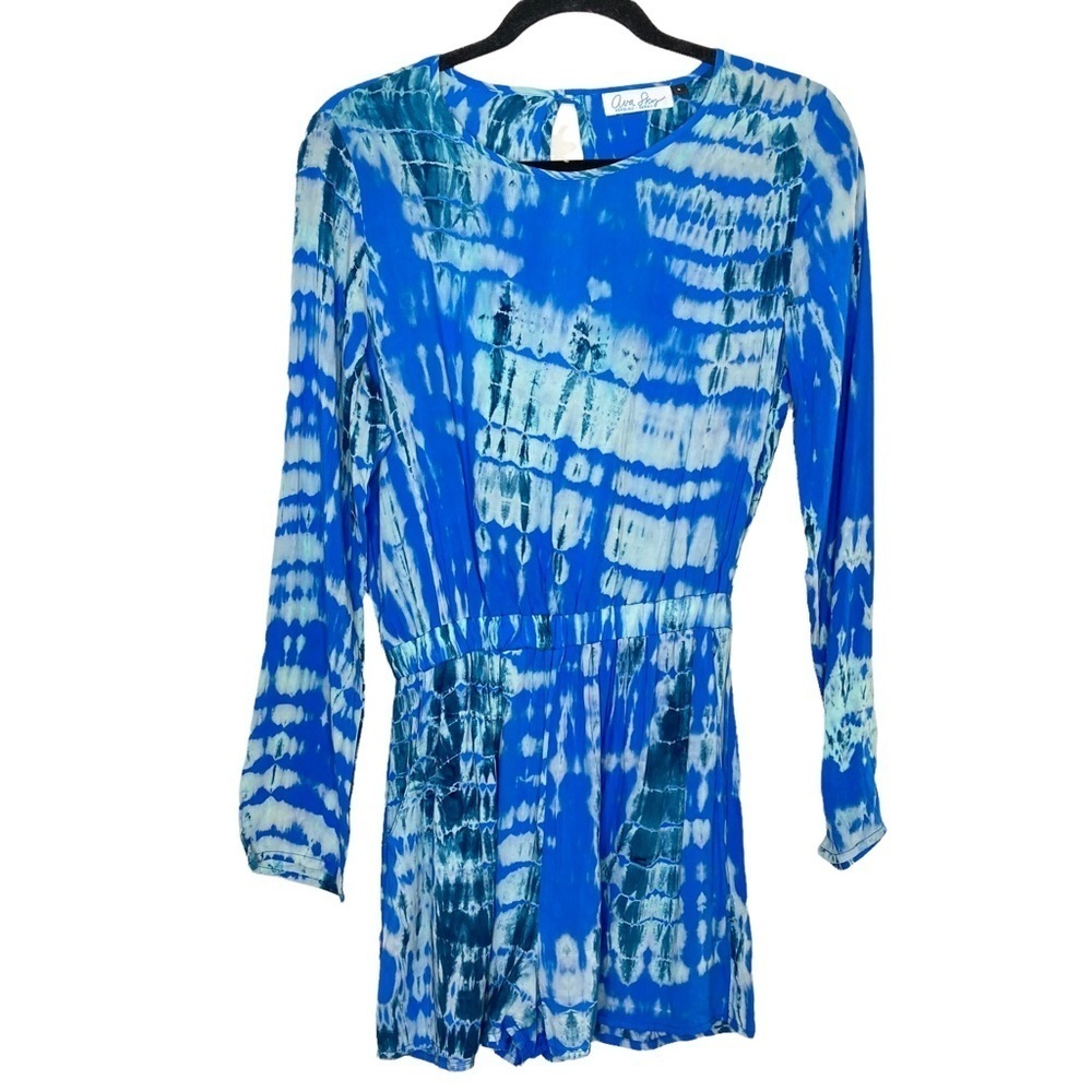 Ava Sky Romper Blue Tie Dye Boho Romper Sz S